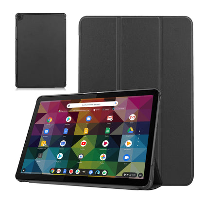 Litch Skin PU Leather Tri-fold Stand Shell for Lenovo Duet Chromebook 10.1 Tablet Case