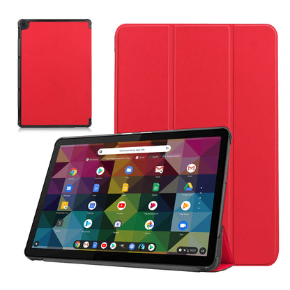 Litch Skin PU Leather Tri-fold Stand Shell for Lenovo Duet Chromebook 10.1 Tablet Case