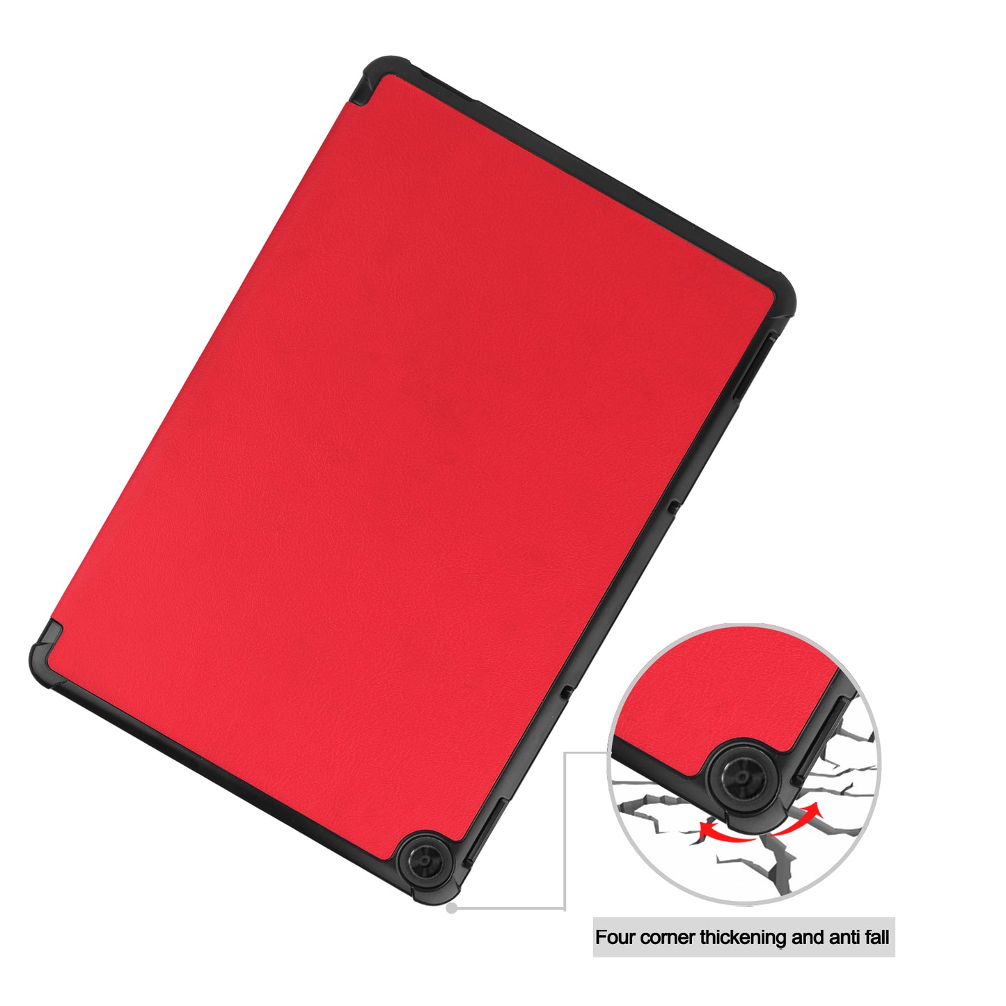 Litch Skin PU Leather Tri-fold Stand Shell for Lenovo Duet Chromebook 10.1 Tablet Case