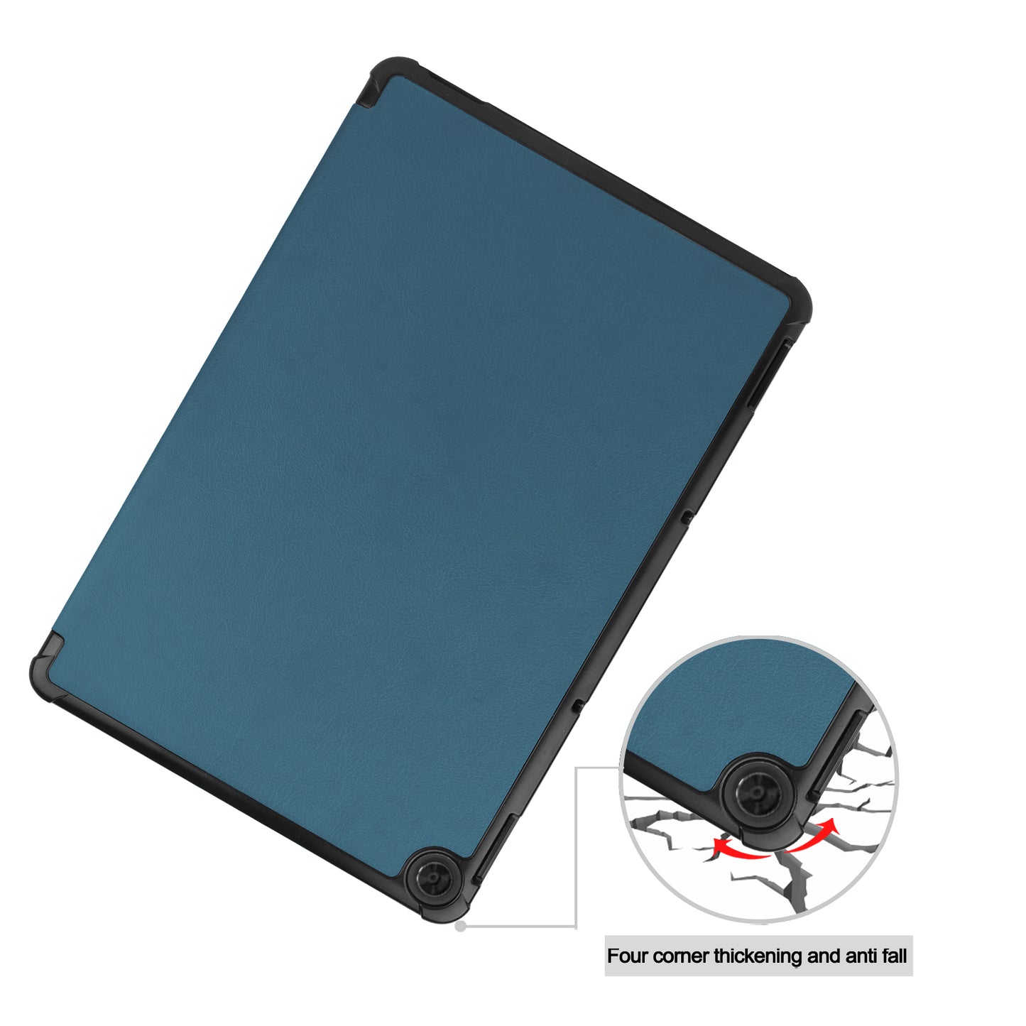 Litch Skin PU Leather Tri-fold Stand Shell for Lenovo Duet Chromebook 10.1 Tablet Case