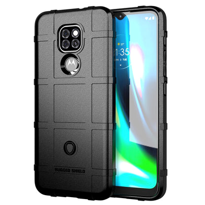 Shock-proof Rugged Square Grid Texture TPU Case for Motorola Moto G9 Play/G9 (India)/E7 plus