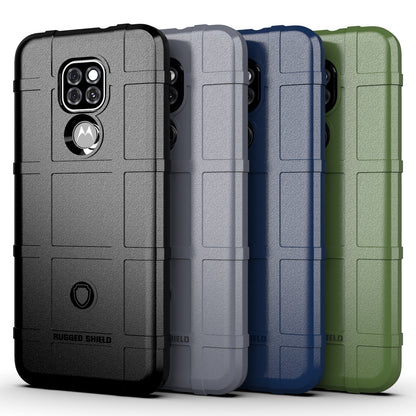 Shock-proof Rugged Square Grid Texture TPU Case for Motorola Moto G9 Play/G9 (India)/E7 plus