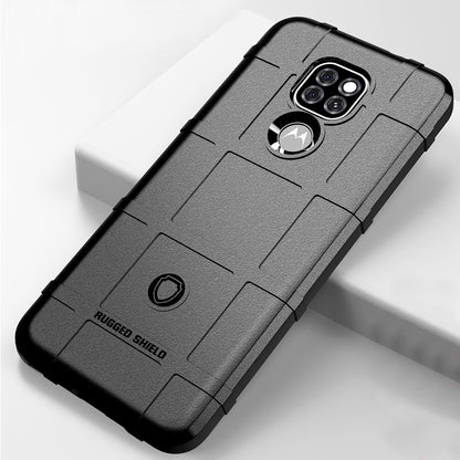 Shock-proof Rugged Square Grid Texture TPU Case for Motorola Moto G9 Play/G9 (India)/E7 plus