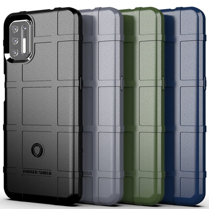 Shock-proof Square Grid Texture Thicken TPU Shell for Motorola Moto G9 Plus