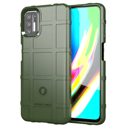 Shock-proof Square Grid Texture Thicken TPU Shell for Motorola Moto G9 Plus