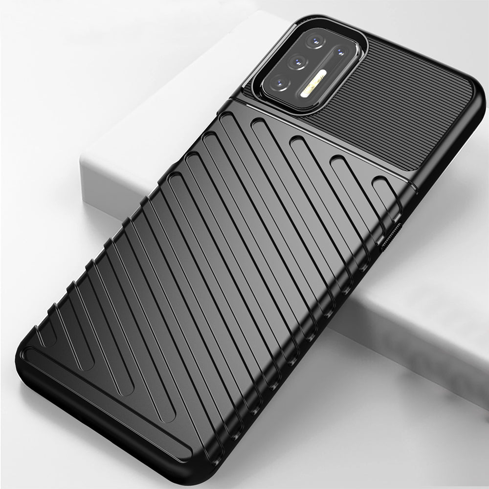 Thunder Series Twill Texture Soft TPU Phone Case for Motorola Moto G9 Plus