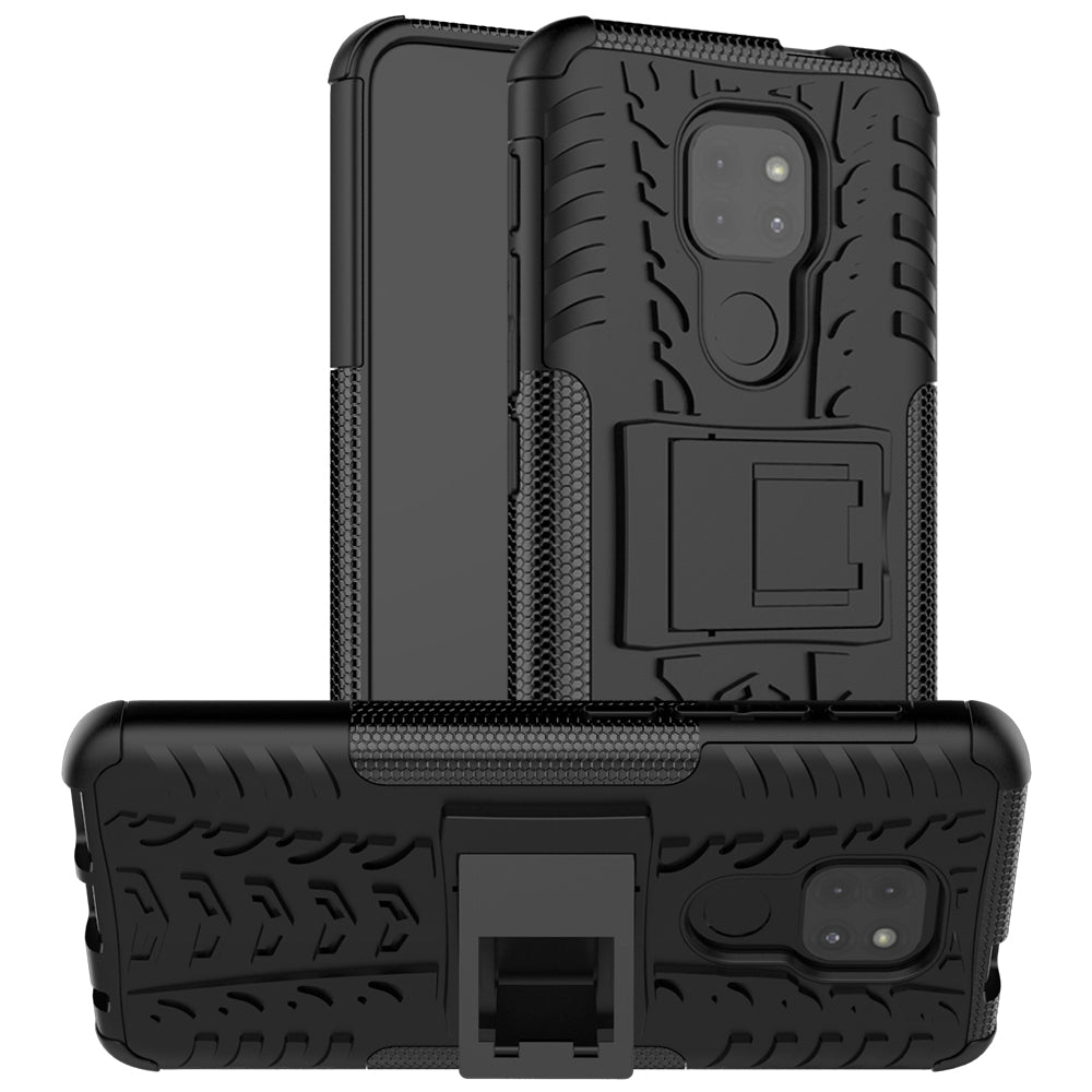 Anti-slip PC + TPU Combo Case with Kickstand for Motorola Moto G9 Play