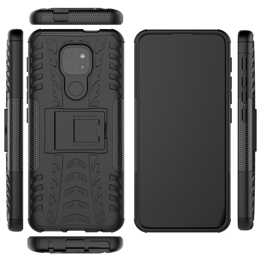 Anti-slip PC + TPU Combo Case with Kickstand for Motorola Moto G9 Play