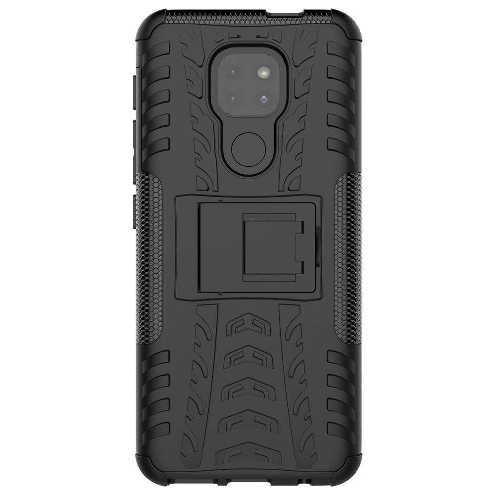 Anti-slip PC + TPU Combo Case with Kickstand for Motorola Moto G9 Play