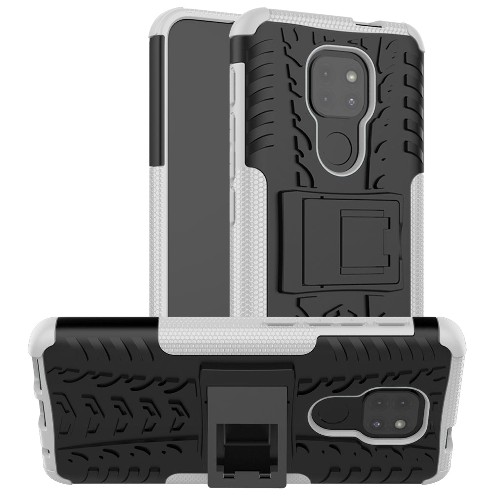 Anti-slip PC + TPU Combo Case with Kickstand for Motorola Moto G9 Play