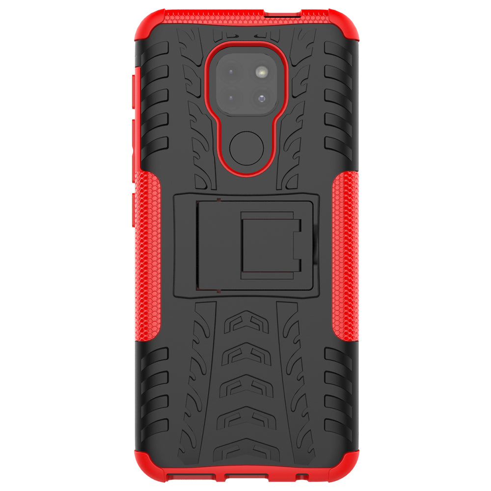 Anti-slip PC + TPU Combo Case with Kickstand for Motorola Moto G9 Play