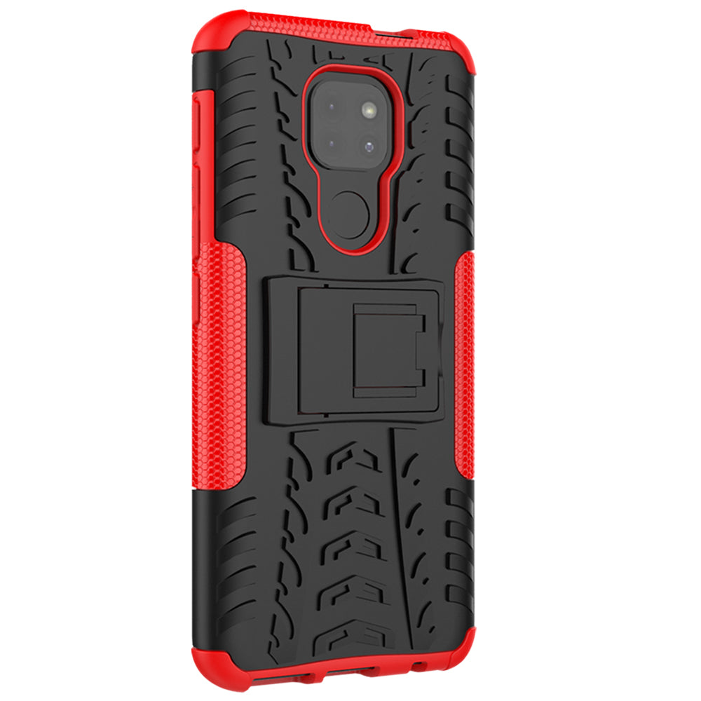 Anti-slip PC + TPU Combo Case with Kickstand for Motorola Moto G9 Play