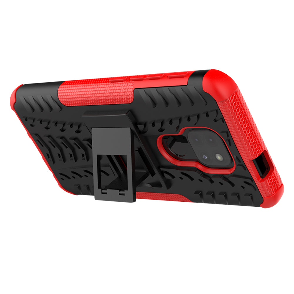 Anti-slip PC + TPU Combo Case with Kickstand for Motorola Moto G9 Play