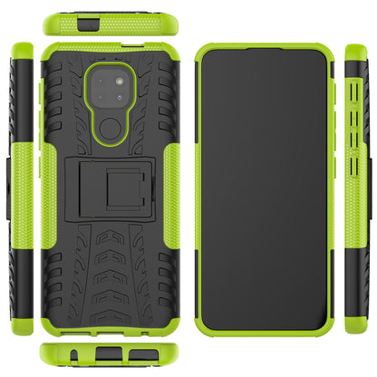 Anti-slip PC + TPU Combo Case with Kickstand for Motorola Moto G9 Play