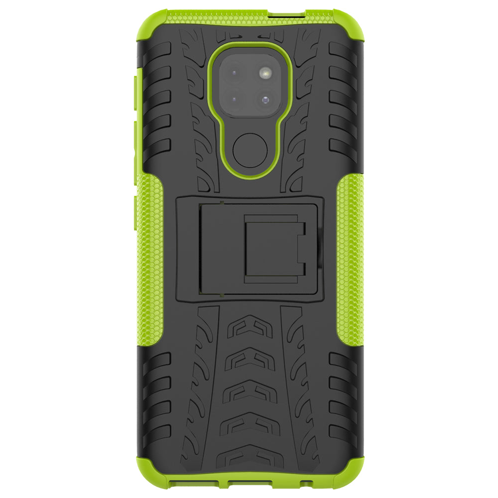 Anti-slip PC + TPU Combo Case with Kickstand for Motorola Moto G9 Play