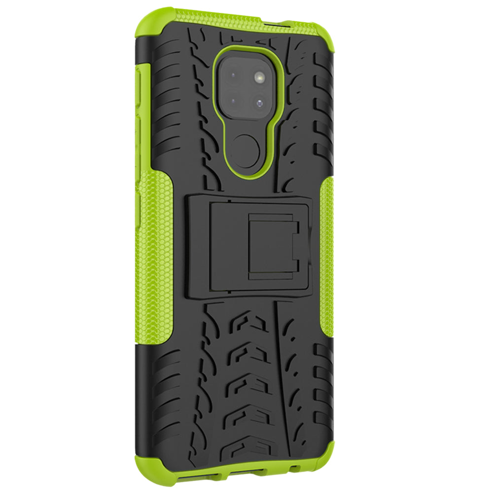 Anti-slip PC + TPU Combo Case with Kickstand for Motorola Moto G9 Play