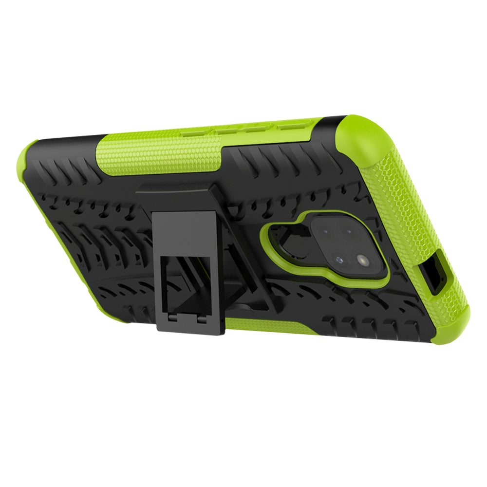 Anti-slip PC + TPU Combo Case with Kickstand for Motorola Moto G9 Play