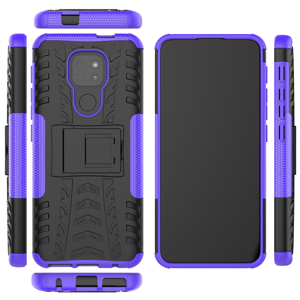 Anti-slip PC + TPU Combo Case with Kickstand for Motorola Moto G9 Play