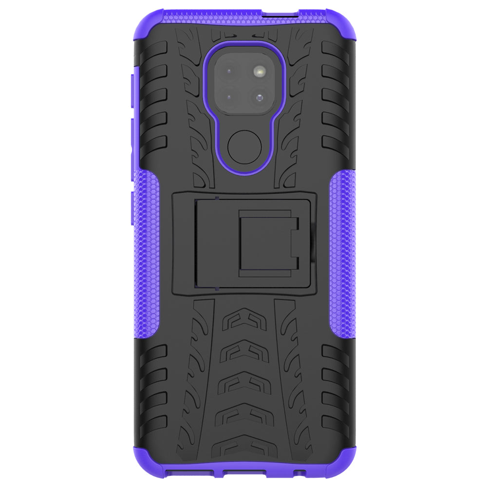 Anti-slip PC + TPU Combo Case with Kickstand for Motorola Moto G9 Play