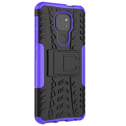 Anti-slip PC + TPU Combo Case with Kickstand for Motorola Moto G9 Play