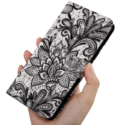 Light Spot Decor Pattern Printing Wallet Stand Leather Phone Cover with Strap for Motorola Moto E6s (2020)