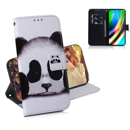 Pattern Printing Wallet Leather Phone Case for Motorola Moto G9 Plus