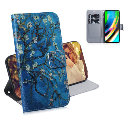 Pattern Printing Wallet Leather Phone Case for Motorola Moto G9 Plus