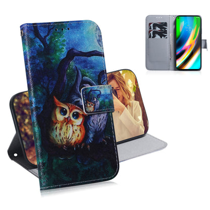 Pattern Printing Wallet Leather Phone Case for Motorola Moto G9 Plus