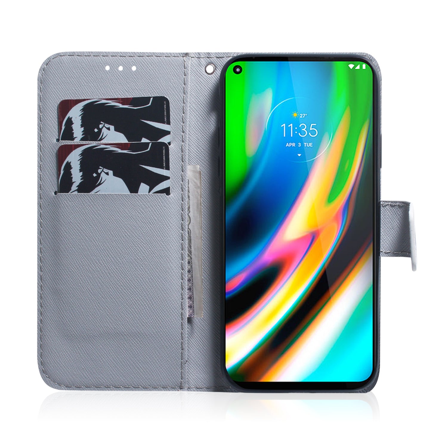 Pattern Printing Wallet Leather Phone Case for Motorola Moto G9 Plus