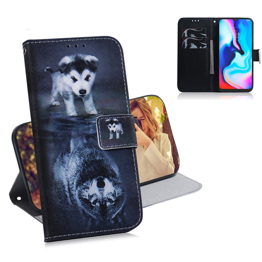 Patterned PU Leather Wallet Case for Motorola Moto G9 Play/Moto E7 Plus/Moto G9 (India) Shell