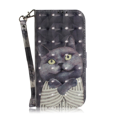 Light Spot Decor Pattern Printing Wallet Stand Flip Leather Case with Strap for Motorola Moto G9 Play/E7 Plus/G9 (India)