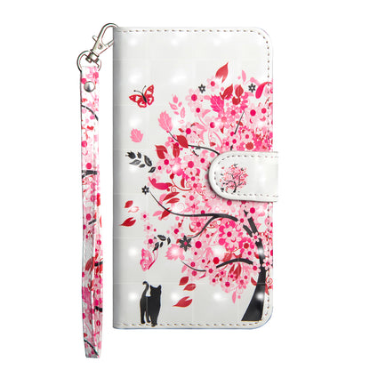 Light Spot Decor Pattern Printing Wallet Stand Leather Phone Casing with Strap for Motorola Moto G9 Plus