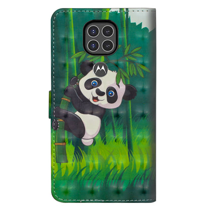 Light Spot Decor Pattern Printing Wallet Stand Leather Phone Casing with Strap for Motorola Moto G9 Play