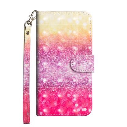 Light Spot Decor Pattern Printing Wallet Stand Leather Phone Casing with Strap for Motorola Moto G9 Play