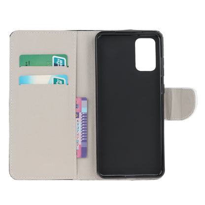 Pattern Printing Cross Texture Leather Wallet Case for Motorola Moto G9 Plus