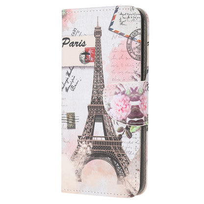 Pattern Printing Cross Texture Leather Wallet Case for Motorola Moto G9 Plus