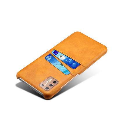 KSQ PU Leather Coated Plastic Case with Double Card Slots for Motorola Moto G9 Plus