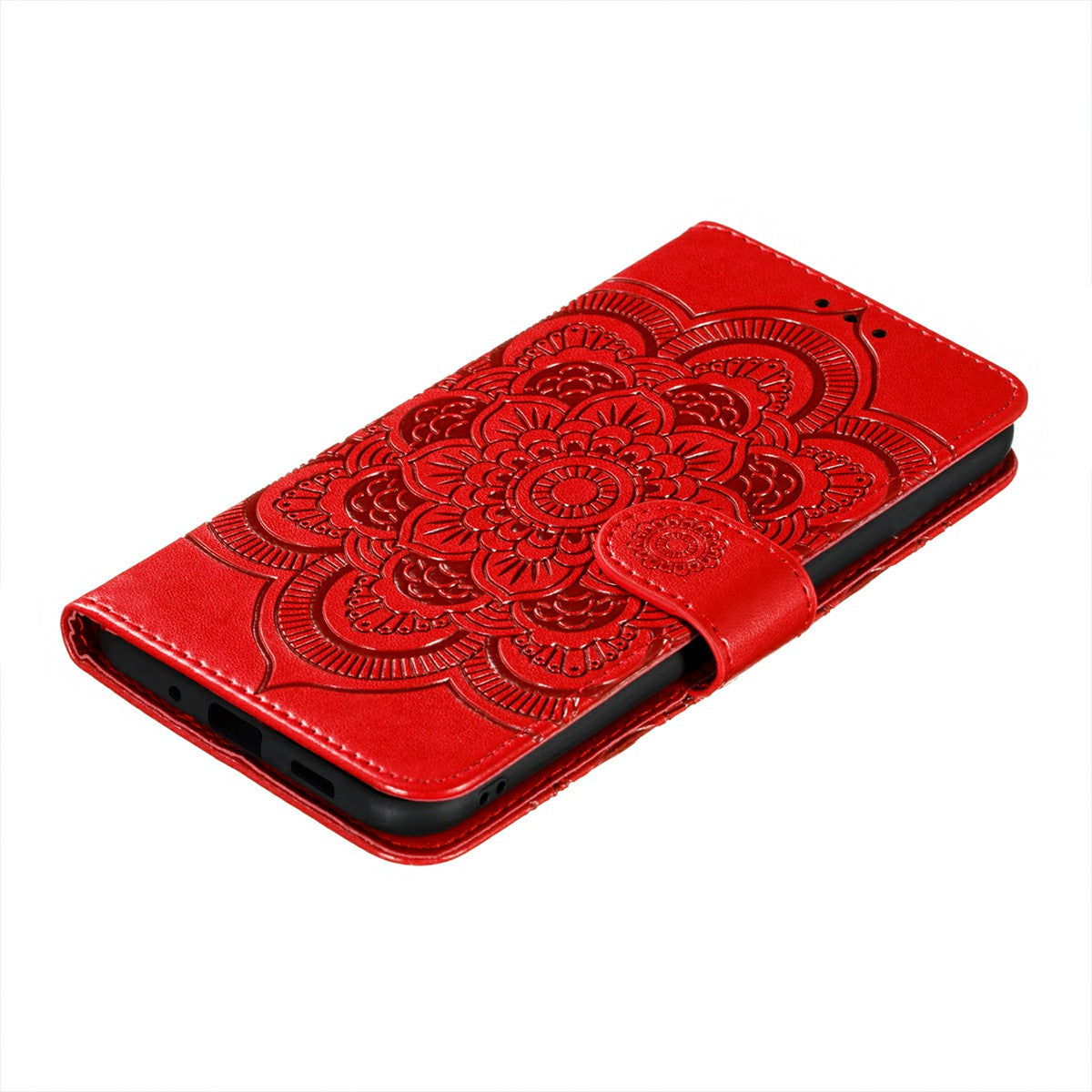 Imprint Mandala Flower Leather Protective Cover for Motorola Moto G9 Plus