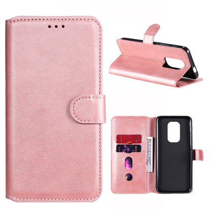 Classic Wallet Stand Flip Leather Phone Case for Motorola Moto G9 Play / Motorola Moto E7 Plus