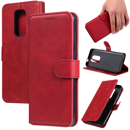 Classic Wallet Stand Flip Leather Phone Case for Motorola Moto G9 Play / Motorola Moto E7 Plus