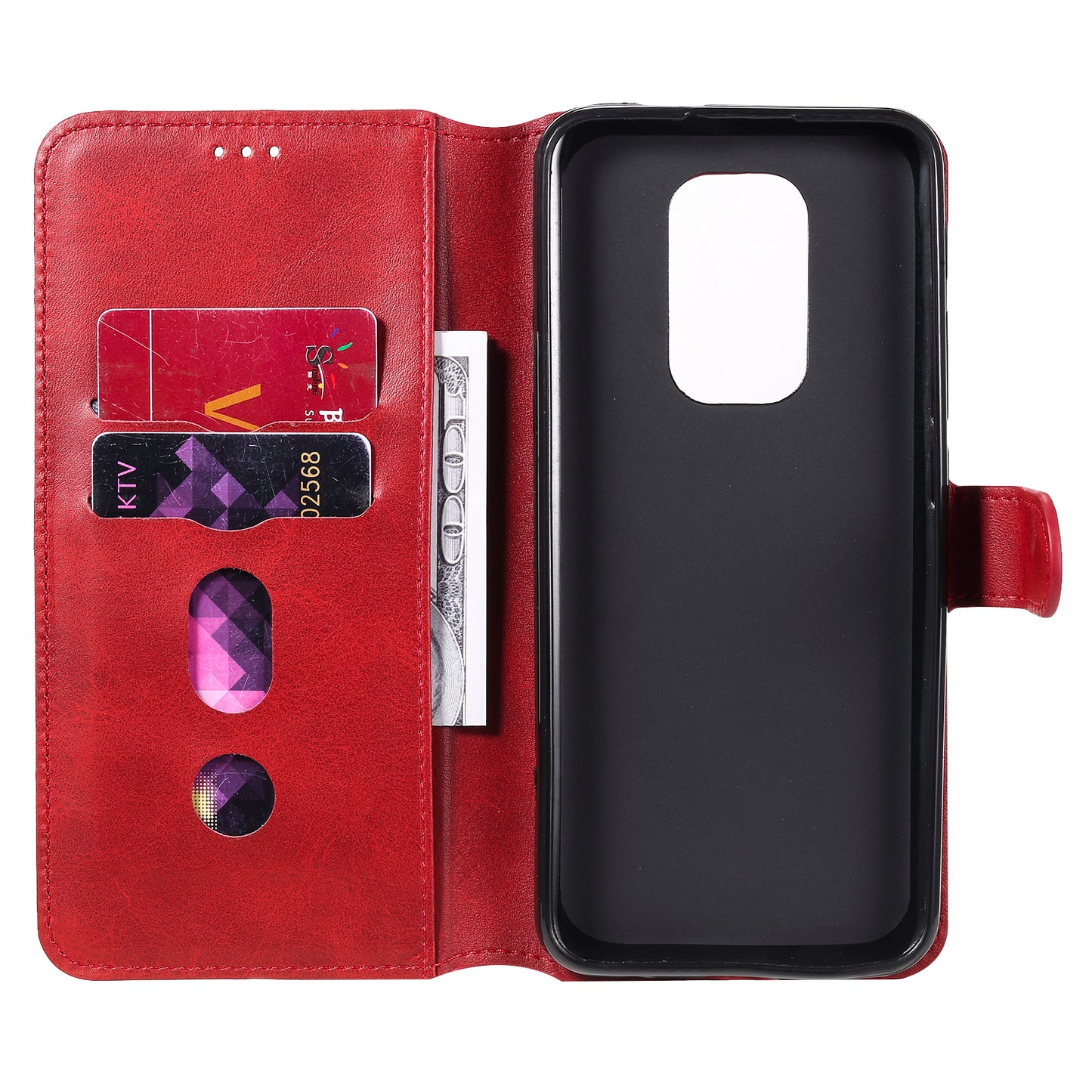 Classic Wallet Stand Flip Leather Phone Case for Motorola Moto G9 Play / Motorola Moto E7 Plus