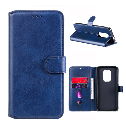 Classic Wallet Stand Flip Leather Phone Case for Motorola Moto G9 Play / Motorola Moto E7 Plus