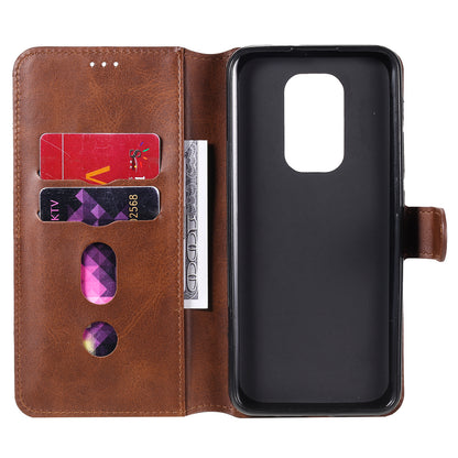 Classic Wallet Stand Flip Leather Phone Case for Motorola Moto G9 Play / Motorola Moto E7 Plus