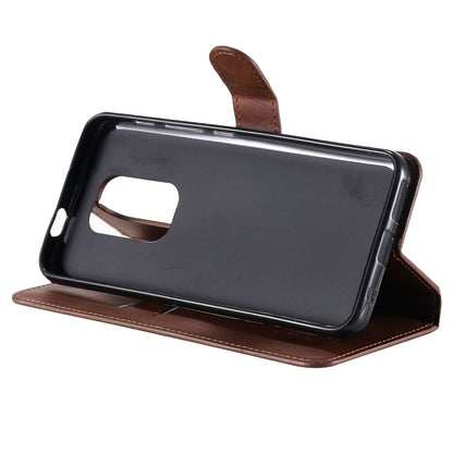 Classic Wallet Stand Flip Leather Phone Case for Motorola Moto G9 Play / Motorola Moto E7 Plus