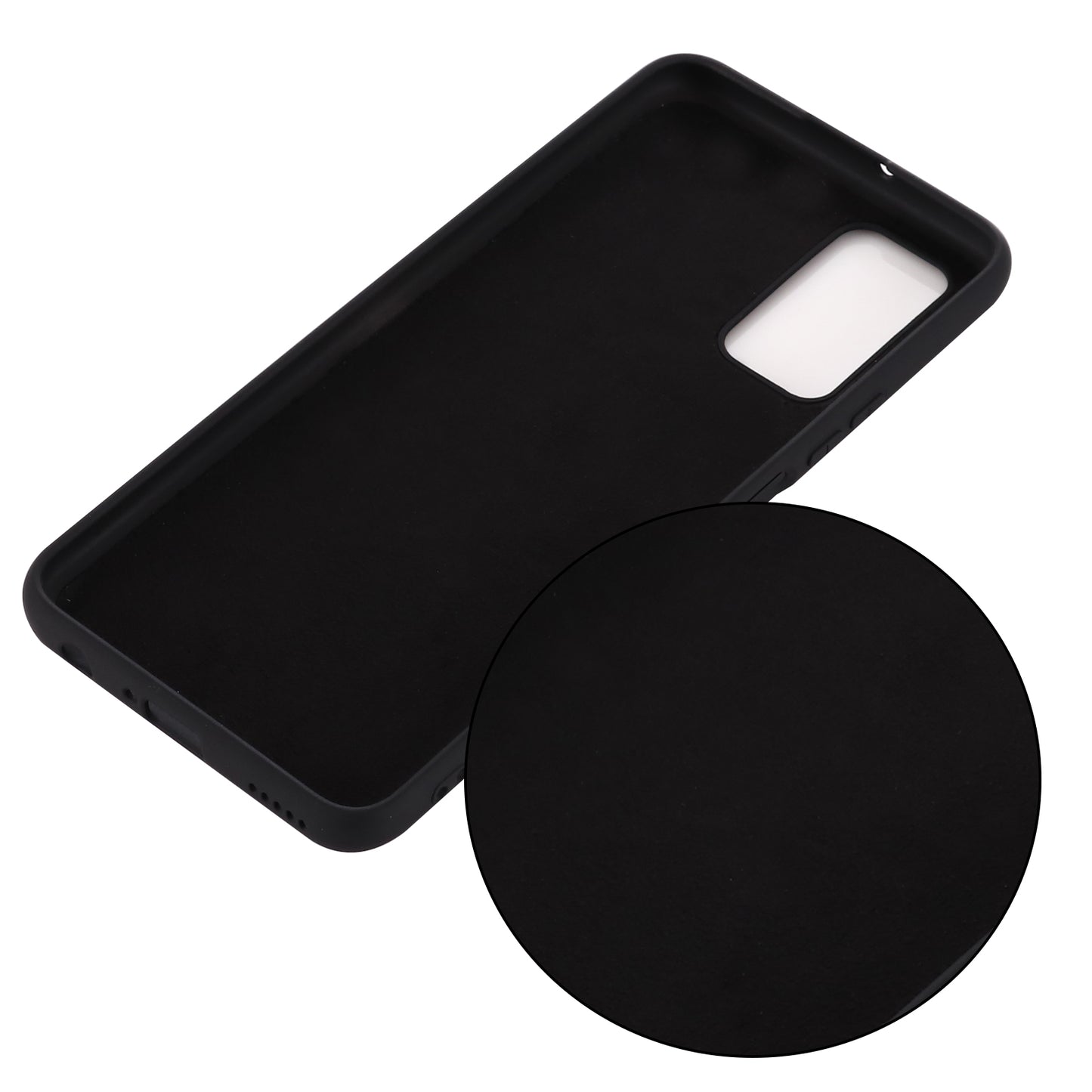 Liquid Silicone Soft Protection Case with Strap for Motorola Moto G9 Plus