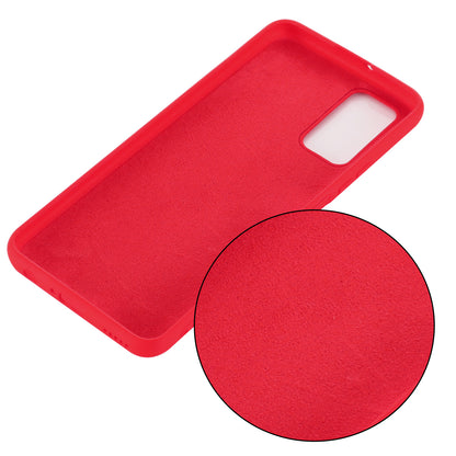 Liquid Silicone Soft Protection Case with Strap for Motorola Moto G9 Plus