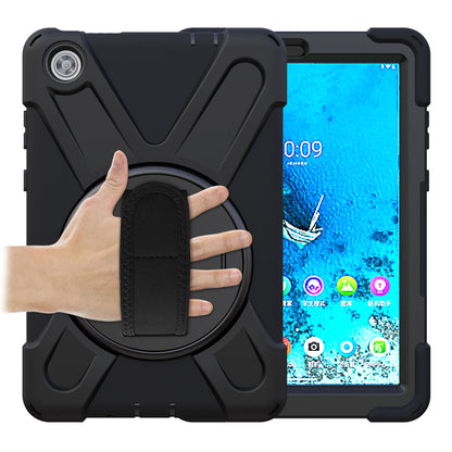 360Â° Swivel PC + Silicone Kickstand Tablet Case with Pen Slot Hand Band for Lenovo Tab M8 8" TB-8505F/8505X 2019