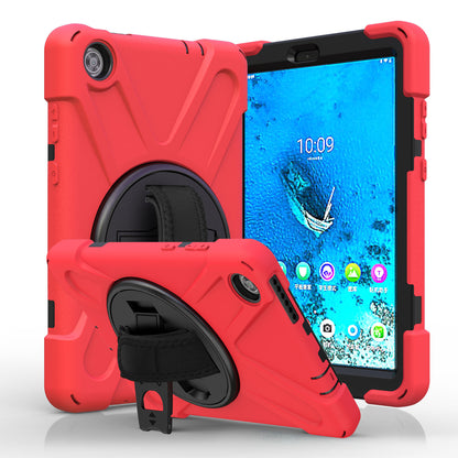 360Â° Swivel PC + Silicone Kickstand Tablet Case with Pen Slot Hand Band for Lenovo Tab M8 8" TB-8505F/8505X 2019