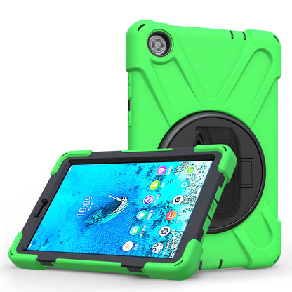 360Â° Swivel PC + Silicone Kickstand Tablet Case with Pen Slot Hand Band for Lenovo Tab M8 8" TB-8505F/8505X 2019