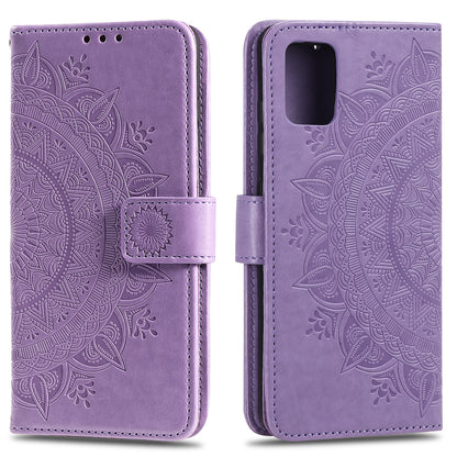 Imprint Flower Leather Case for Motorola Moto G9 Plus Wallet Stand Cover